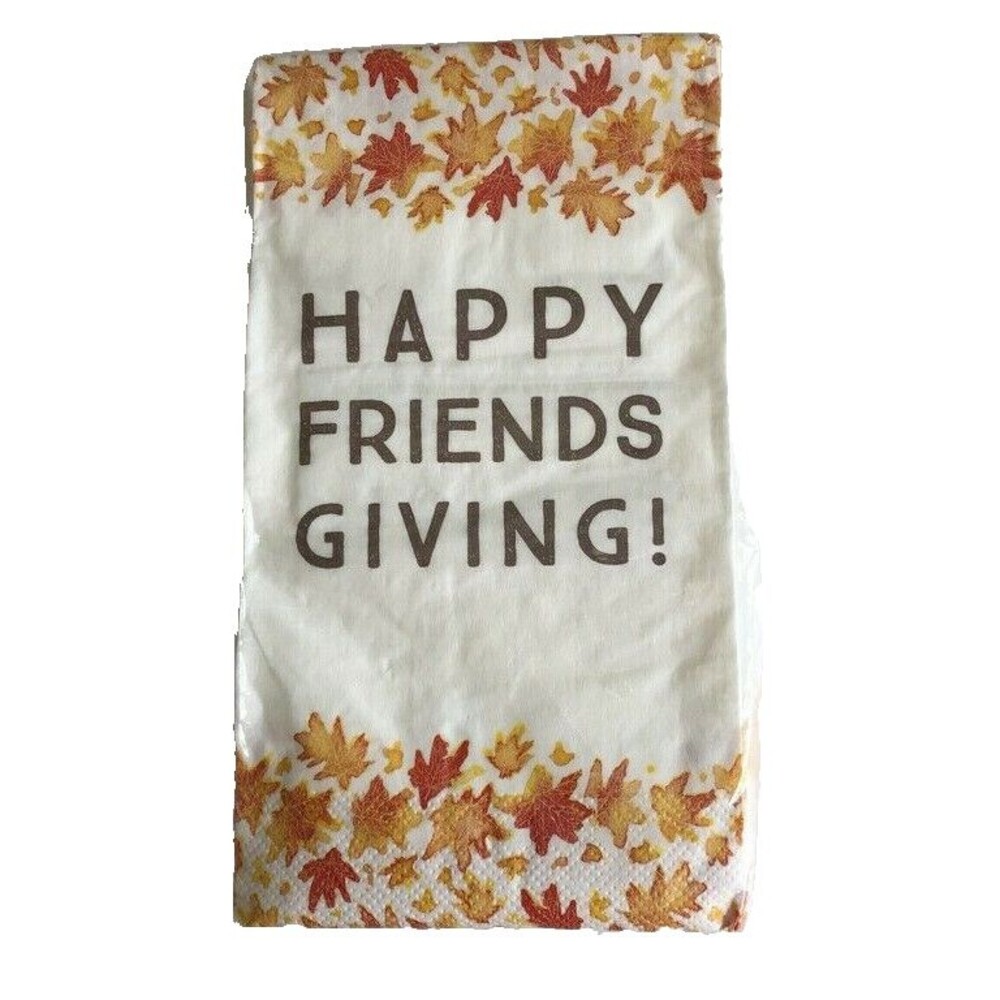 Thanksgiving Happy Friends Giving Paper Napkins Towels Buffet 3 Pk 20 CT Each